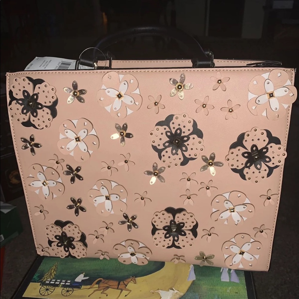 Nine West 3-D Flower Satchel Bag New